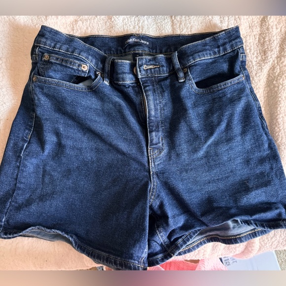 Calvin Klein Jeans Women's Blue Jean Shorts - Picture 1 of 3